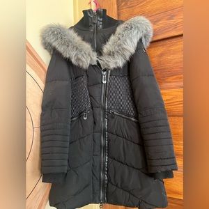 Noize Outerwear vegan down hip-length winter hooded coat, size M